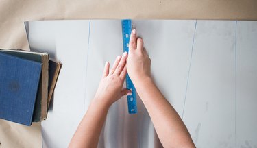 Score all eight blades with an utility knife