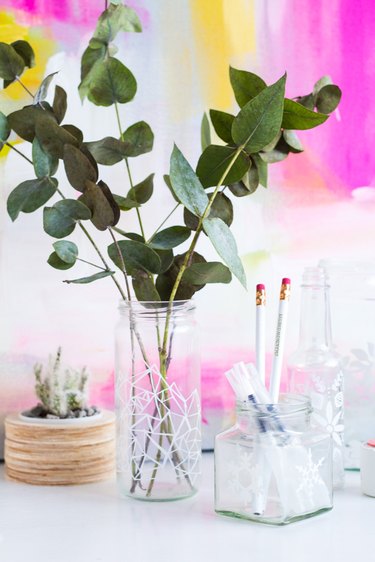 DIY Decorated Glass Jars