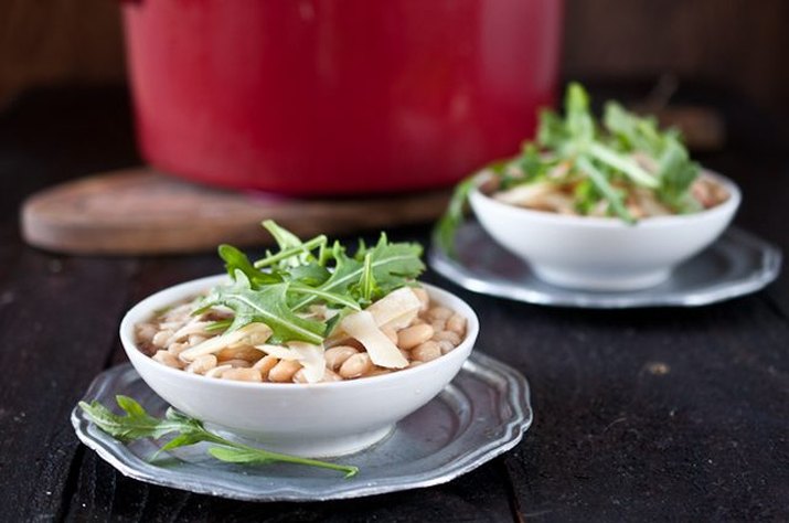 Slow Cooker White Bean, Beer, and Ham Soup